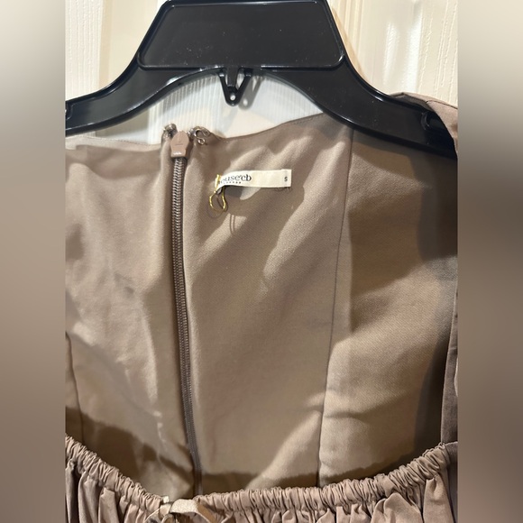 House of cb carlina mocha long sleeve mini dress size small *flaw* read desc. - Picture 9 of 16